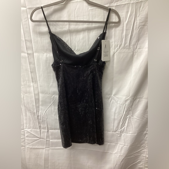 Spaghetti Strap Sequin Adjustable Cami Dress - Picture 2 of 5